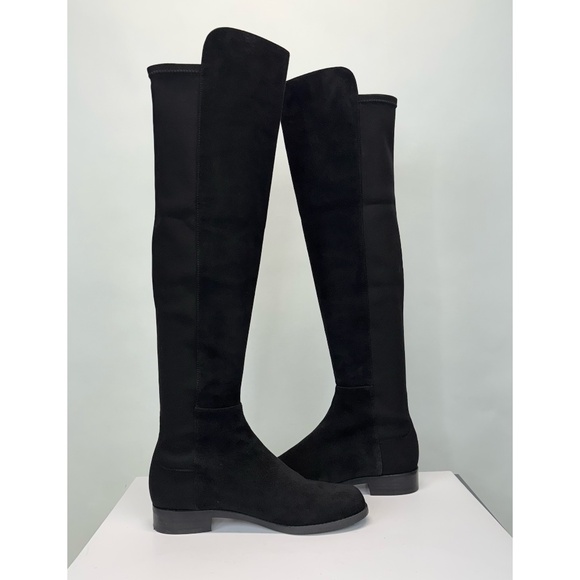 Stuart Weitzman 5050 Over The Knee Boot Black Suede Sz 9.5 - Picture 12 of 16